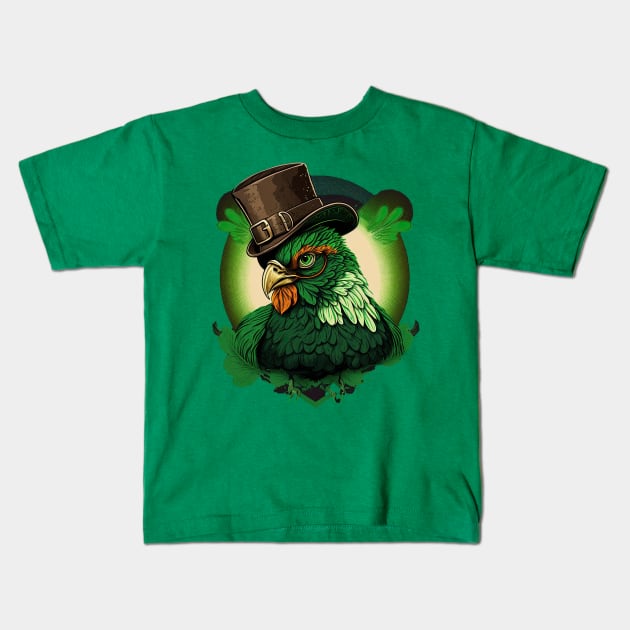 Chicken St. Patrick's Day Kids T-Shirt by JayD World